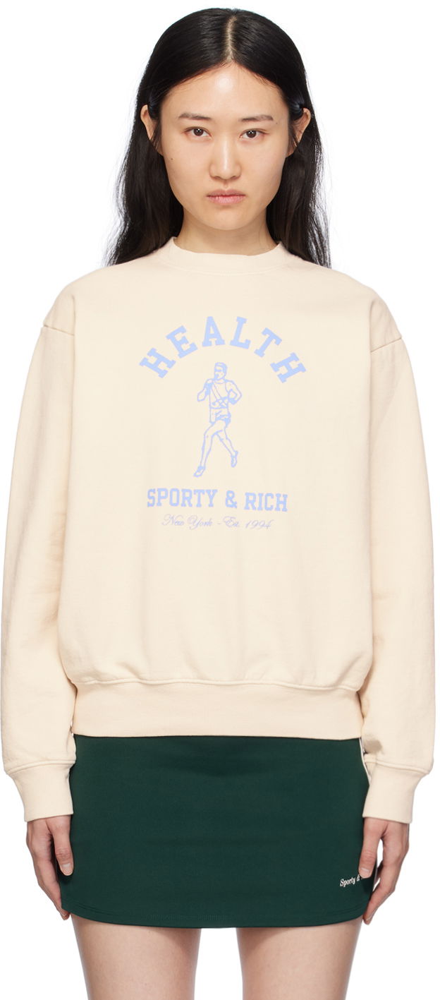 Світшоти Sporty & Rich NY Running Club Sweatshirt бежевий | CRAW2348CR