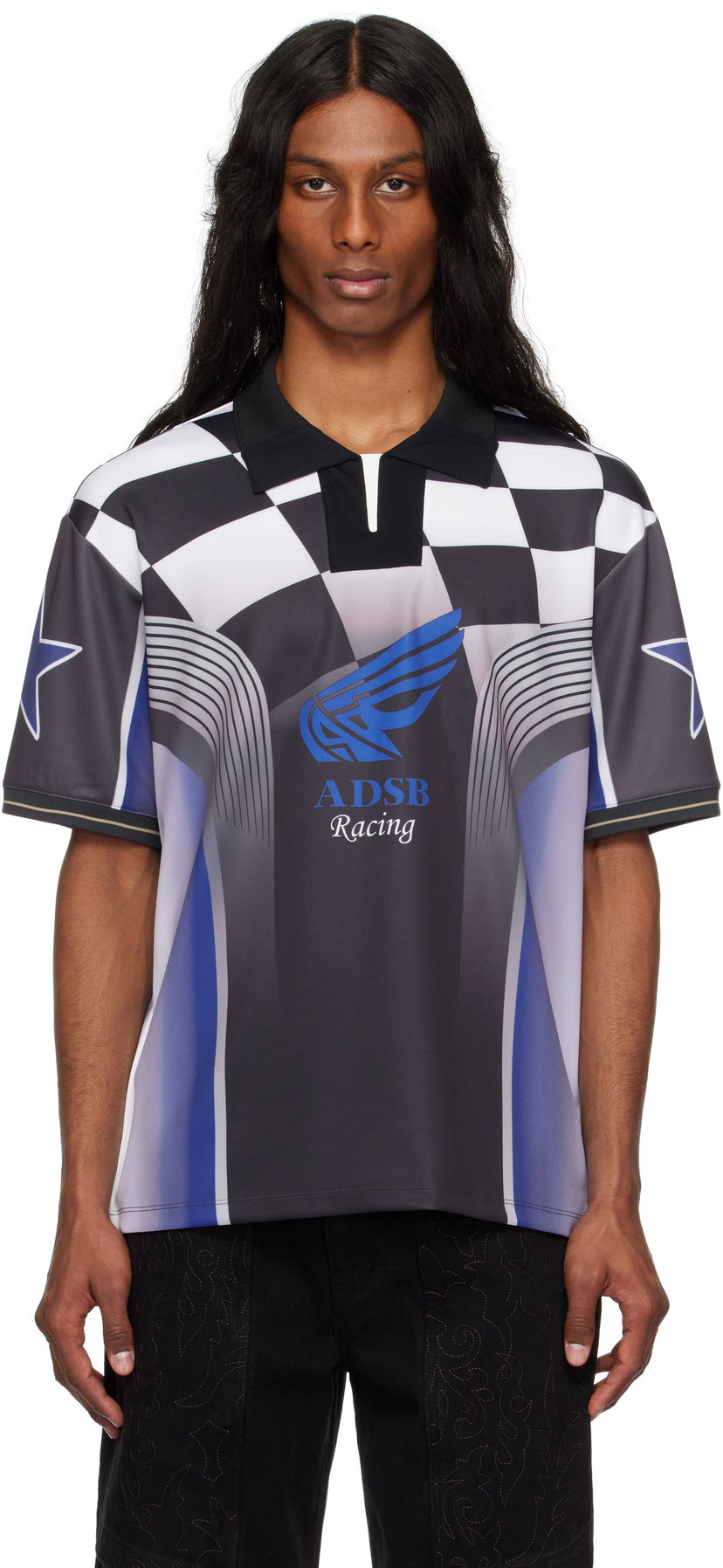 Джерсі Andersson Bell Andersson Bell Checkerboard Racing Polo чорний | atb1298m