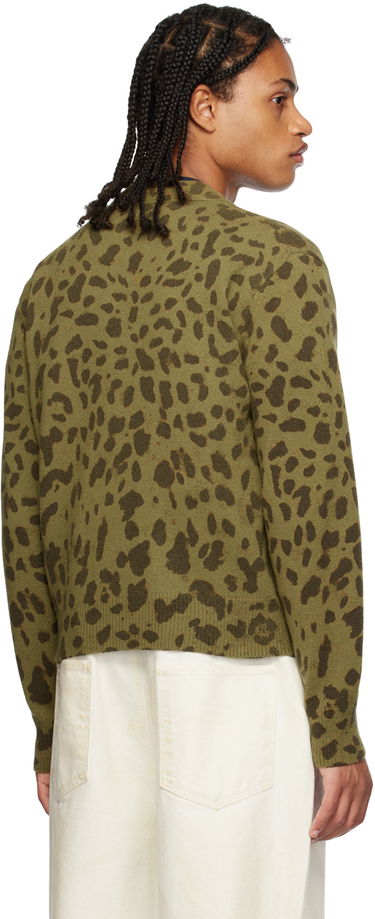 Cветр We11done We11done Leopard Print Cardigan Зелений | WD-KC3-23-622-U-KK, 2