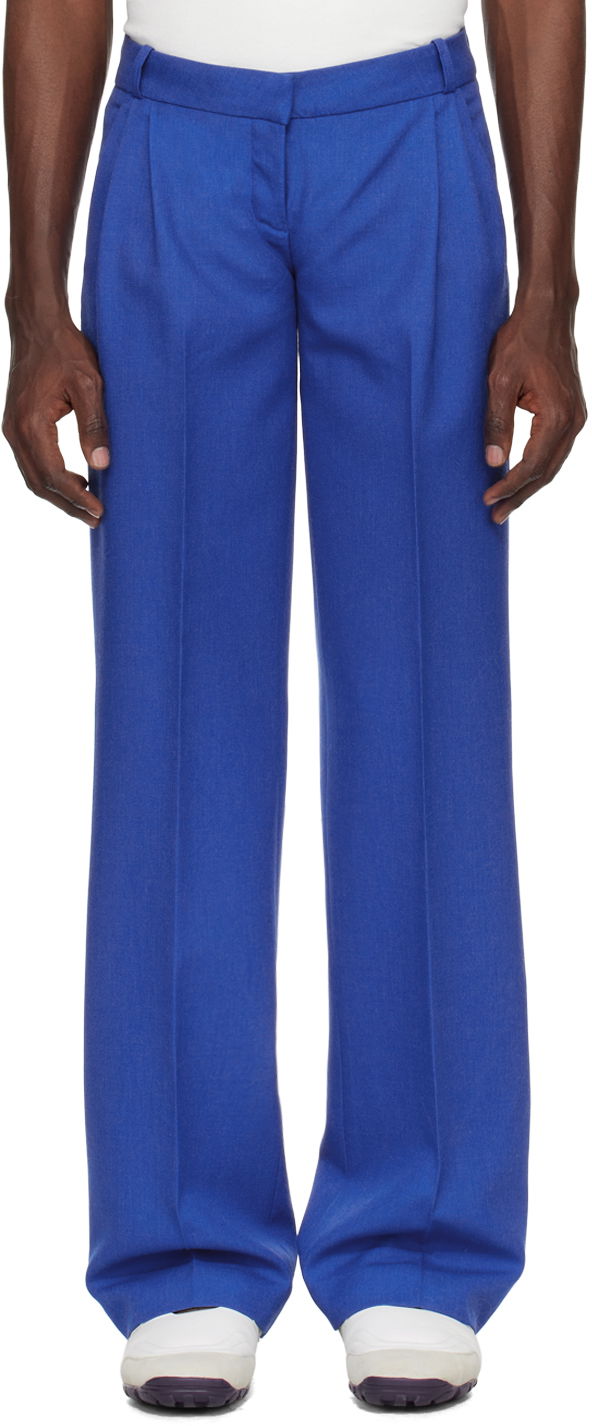 Штани Coperni Tailored Wide Leg Trousers Синій | COPP63835MEN
