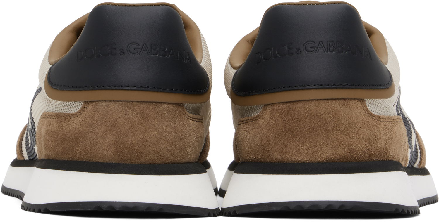 Кросівки та взуття Dolce & Gabbana Mixed-Material 'DG' Cushion Коричневий | CS2288 A3D24, 1
