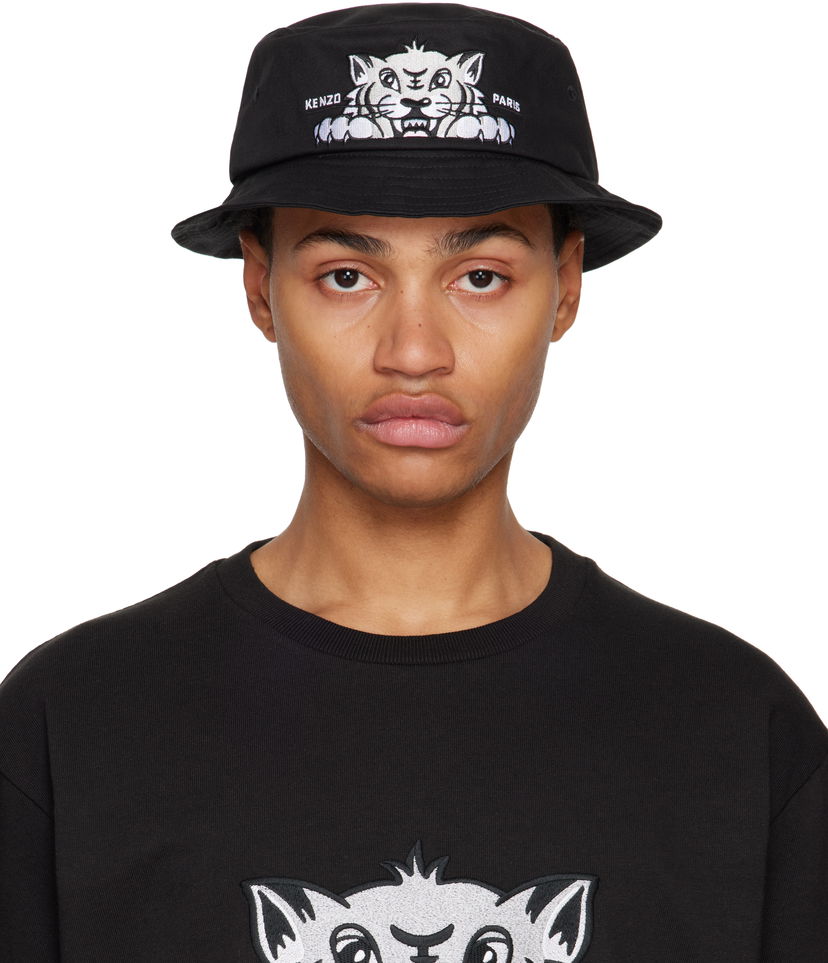 Капелюх KENZO Logo Graphic Bucket Hat чорний | FF58AC624F46