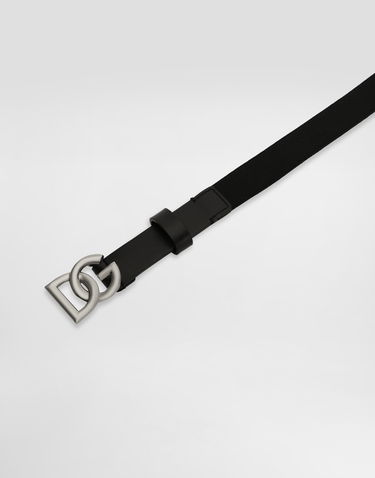 Ремені Dolce & Gabbana Dolce & Gabbana Calfskin and Elastic Belt чорний | EC0086AQ61680999, 1