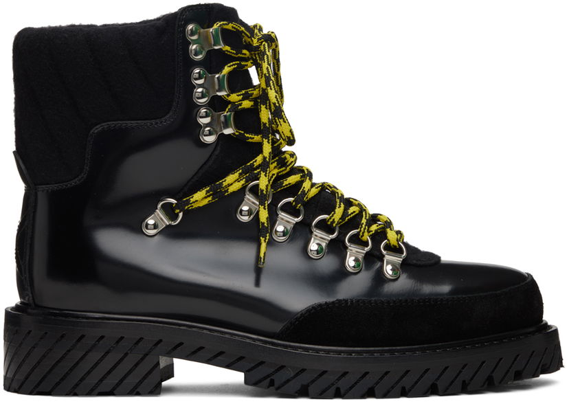 Кросівки та взуття Off-White Gstaad Lace-Up Boots чорний | OMID028F23LEA0011010