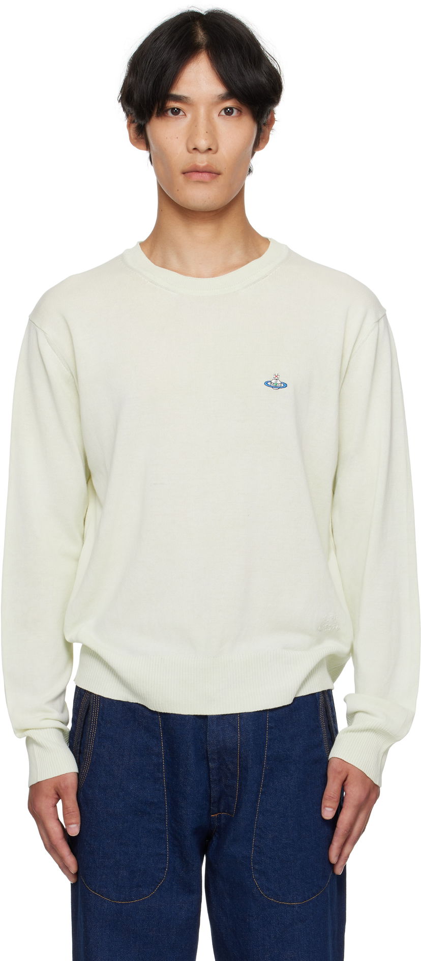 Cветр Vivienne Westwood Vivienne Westwood Alex Round Neck Sweater Зелений | 27010012-Y003K-
