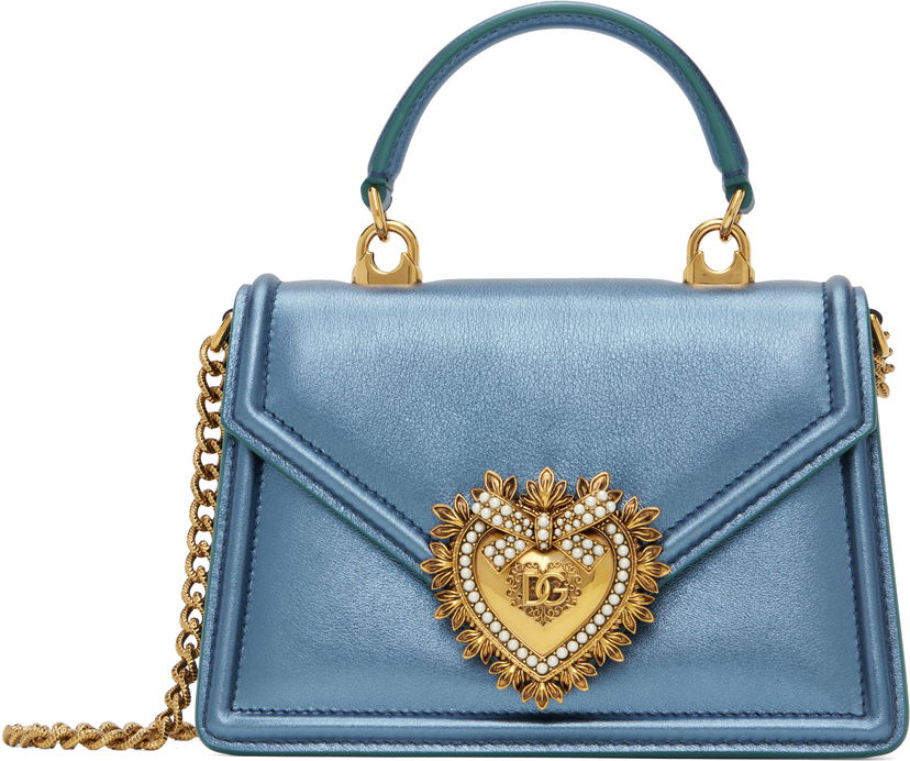 Сумочка Dolce & Gabbana Devotion Small Top Handle Bag Синій | BB6711 AY812