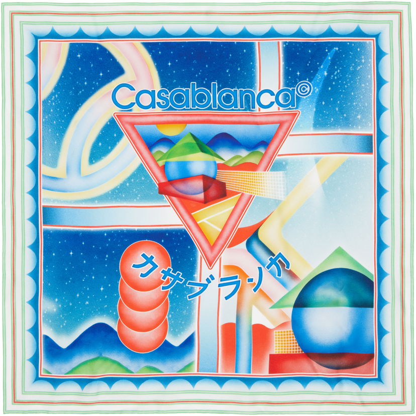Шарф Casablanca Casablanca Silk Scarf Різнокольоровий | APF25-ACC-053-03
