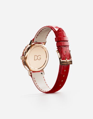 Годинник Dolce & Gabbana Dolce & Gabbana Iris Rose Gold Watch with Multi-Colored Gems and Diamonds Червоний | WWLB2GXA0XAR3723, 3