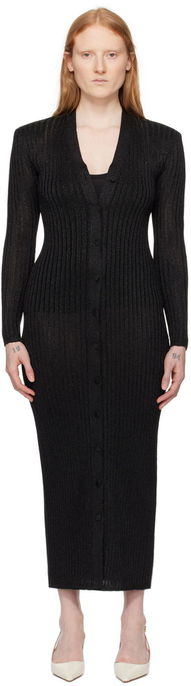 плаття Tom Ford Metallic Midi Cardigan Dress чорний | ACK413-YAX661