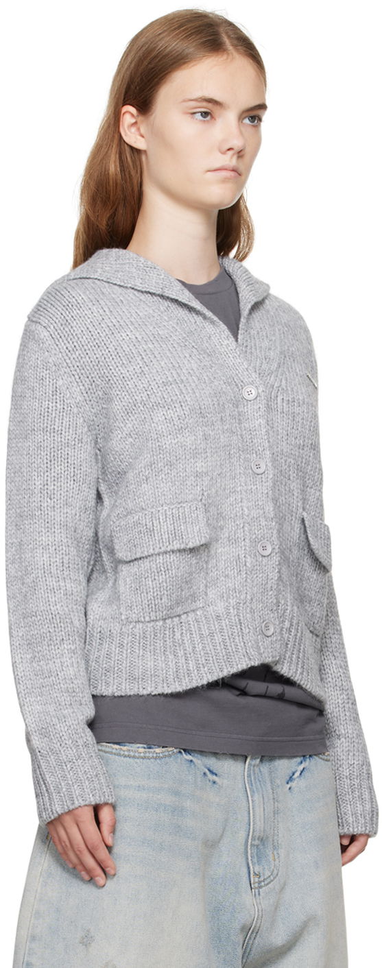 Cветр We11done Knit Sailor Collar Cardigan Сірий | WD-KC2-24-632-W-GY, 1
