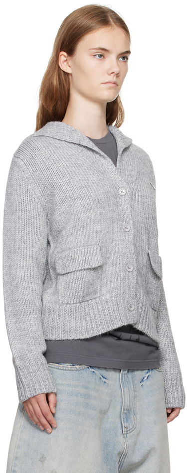 Cветр We11done Knit Sailor Collar Cardigan Сірий | WD-KC2-24-632-W-GY, 1