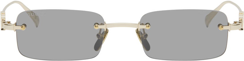 Сонцезахисні окуляри Gucci Gucci 'Gucci' Block Rectangular Sunglasses Металік | GG1808S-003