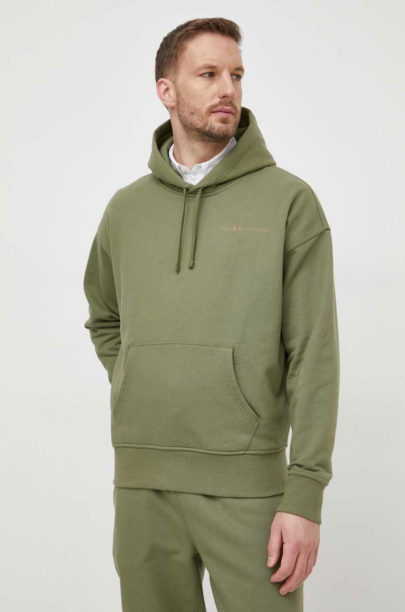 Світшоти Polo by Ralph Lauren Logo-Print Hooded Sweatshirt Зелений | 710917904