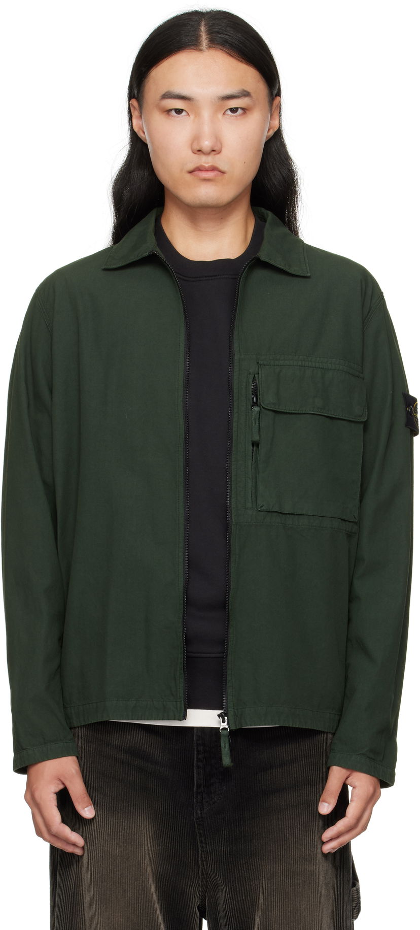 Куртка Stone Island Canvas Weave Cotton Jacket Зелений | K2S15 1200004 S0179