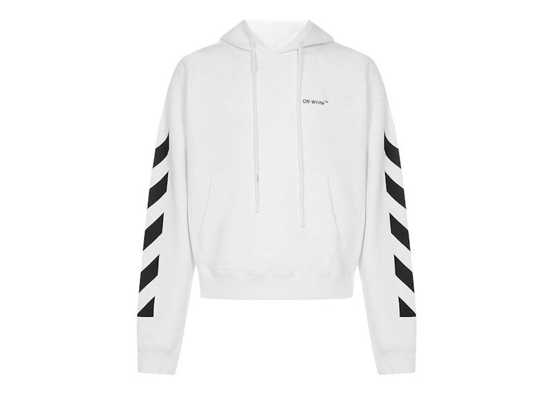 Світшоти Off-White Diagonal Helvetica Oversized Hoodie білий | OMBB037C99FLE0010110