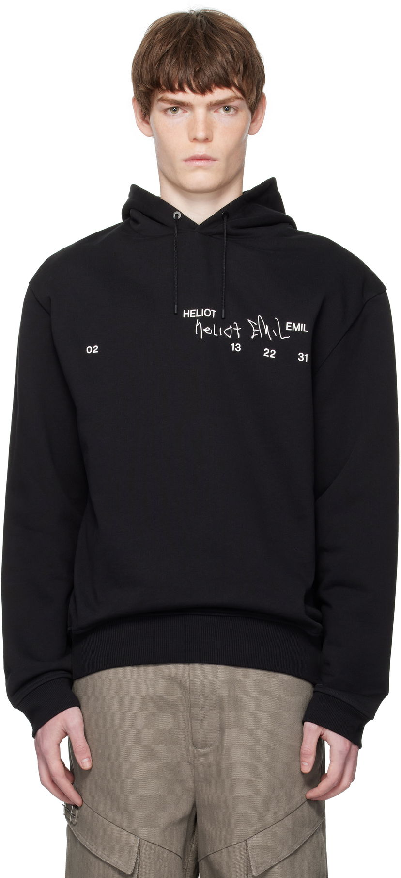 Світшоти HELIOT EMIL Fulgens Hoodie чорний | PREAW25_M_08_081_BLK01