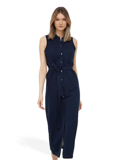 плаття Lacoste Stretch Cotton Piqué Polo Dress темно-синій | EF1107