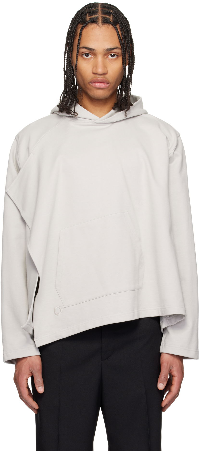 Світшоти Craig Green Craig Green Stone Asymmetrical Hoodie Сірий | CGSS25CJEHDY13