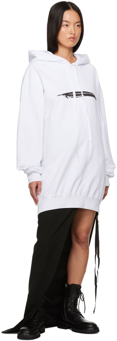 Світшоти Ann Demeulemeester Oversized Hoodie with Feather Print білий | 2302-W-JSW01-24-FA185-001, 3