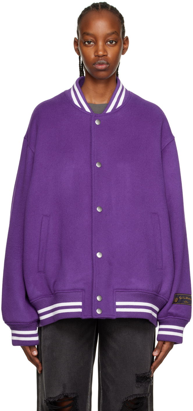 Куртка бомбер We11done We11done Oversized Bomber Jacket Фіолетовий | WD-JP3-22-029-U-PP