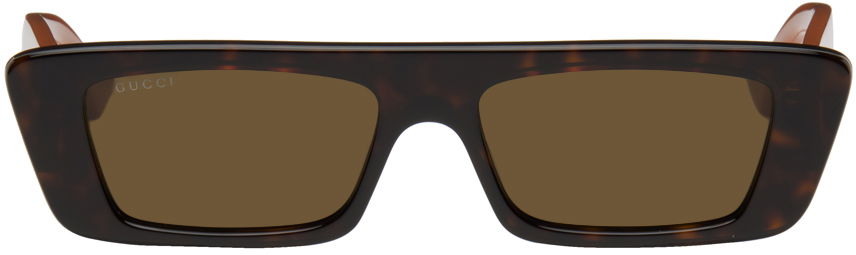 Сонцезахисні окуляри Gucci Tortoiseshell Rectangular чорний | GG1331S-003, 0
