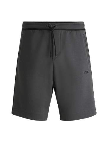 Шорти BOSS BOSS Drawstring Shorts with Logo and Tape Details Сірий | 50530051