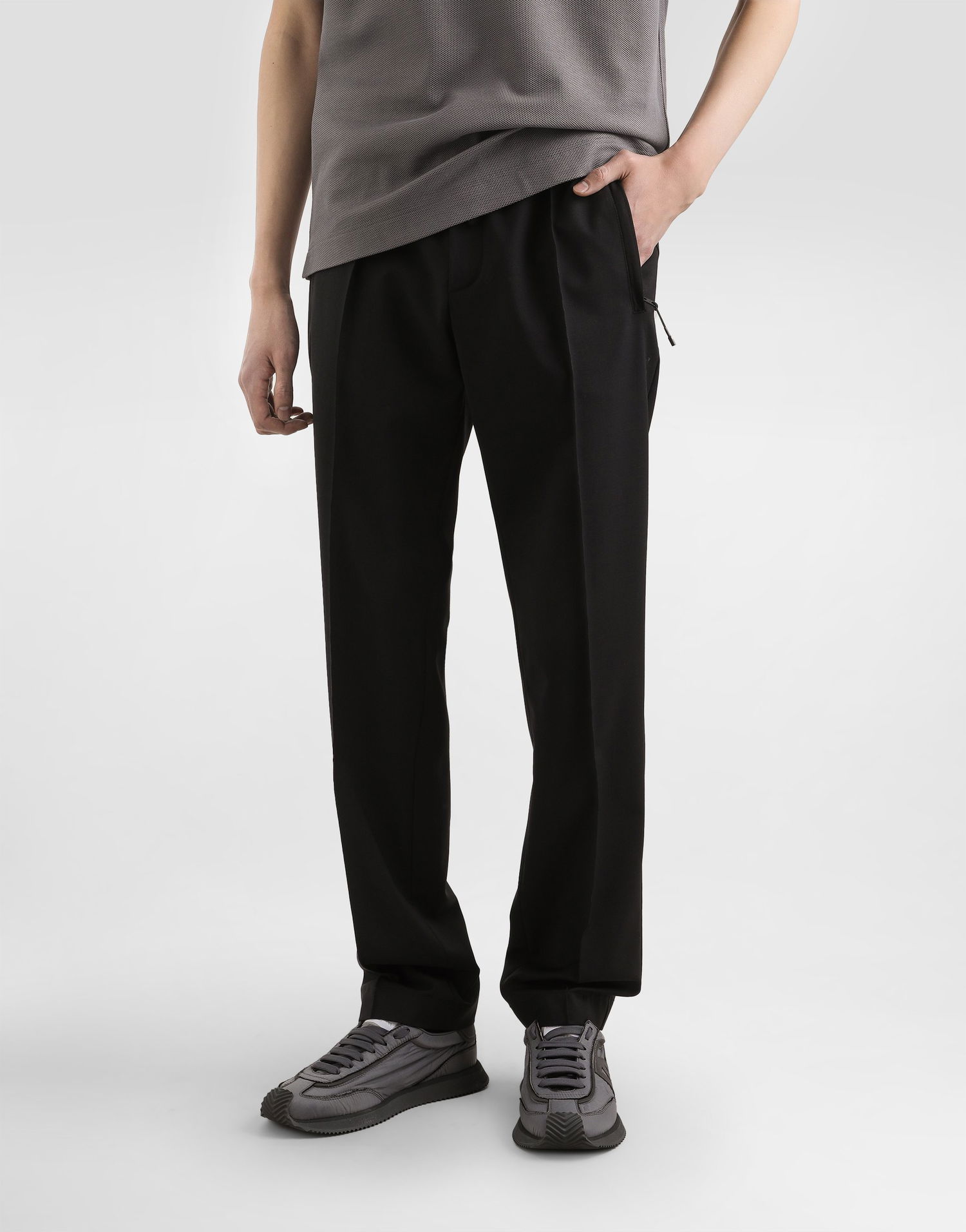 Спортивні штани Dolce & Gabbana Dolce & Gabbana Wool Canvas Joggers 52 чорний | GP147TFURK8N0000, 1