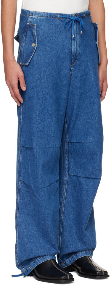 Джинси Dion Lee Relaxed Fit Drawstring Jeans Синій | C2174PS24, 1