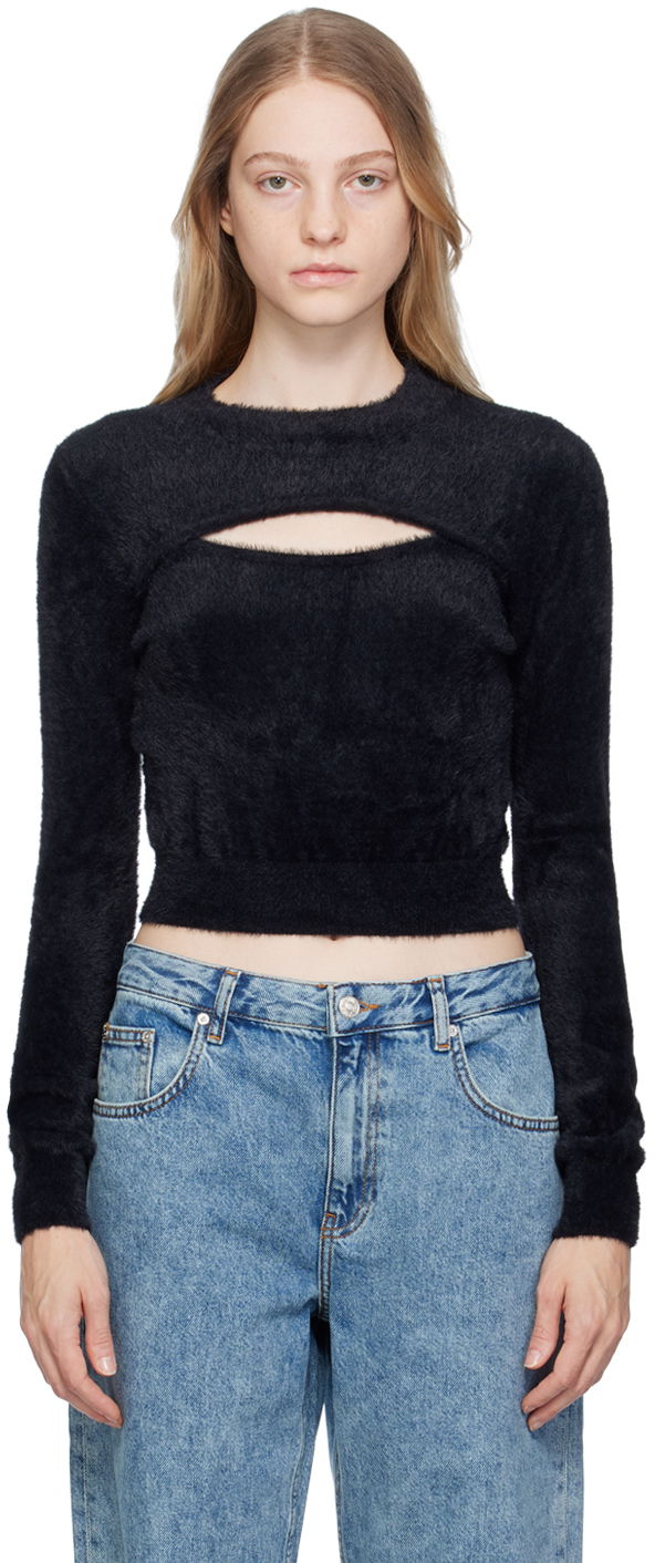 Cветр Moschino Moschino Jeans Cutout Sweater чорний | 936 8703
