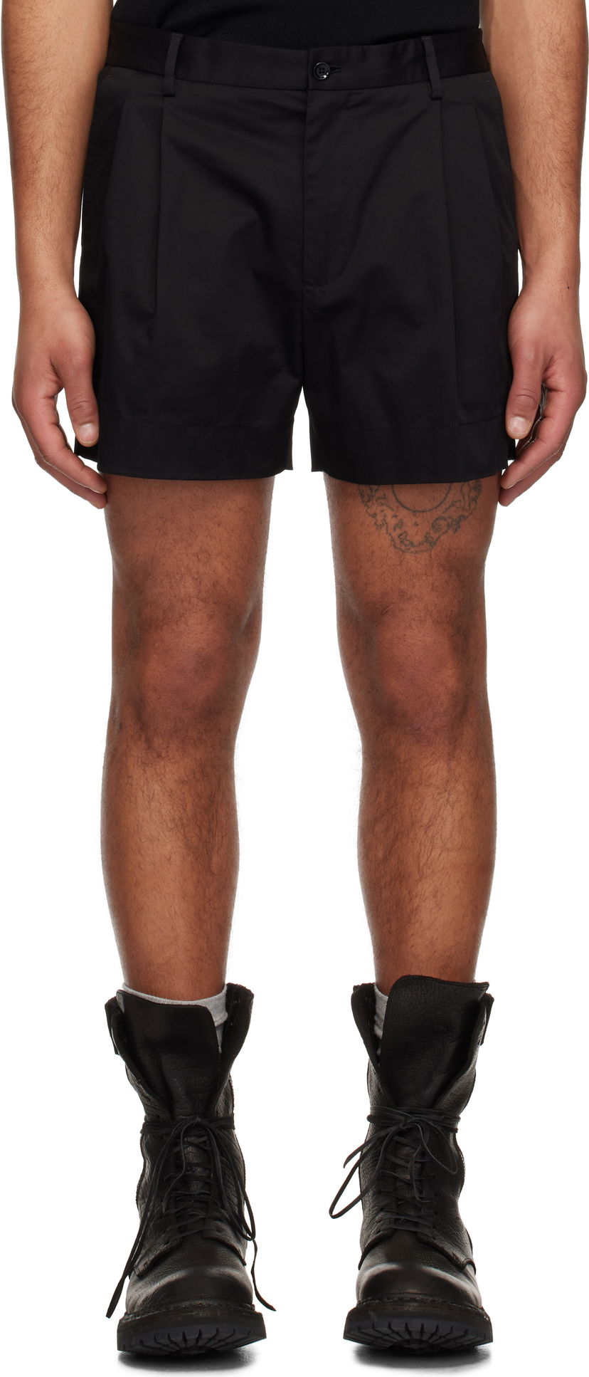 Шорти Dolce & Gabbana Dolce&Gabbana Cotton Gabardine Shorts чорний | GP0X9TFUFNV