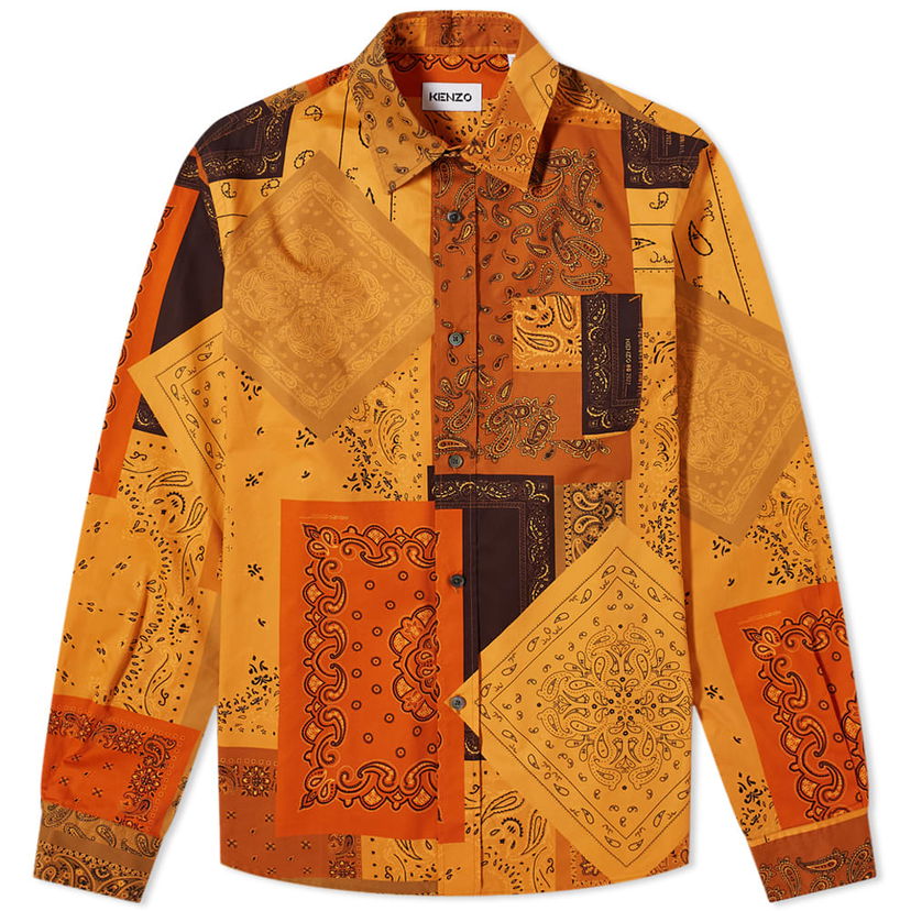 Сорочка KENZO Kenzo Patchwork Bandana Shirt Помаранчевий | FC55CH4019P5-26