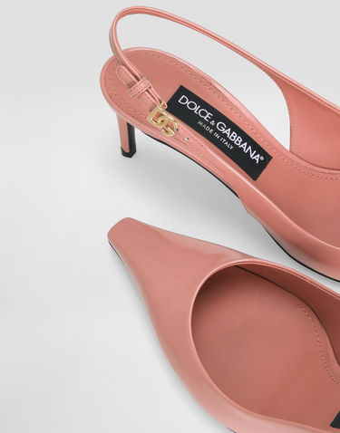 Аксесуари Dolce & Gabbana Dolce & Gabbana Polished Calfskin Slingbacks Рожевий | CG0805A103780405, 3