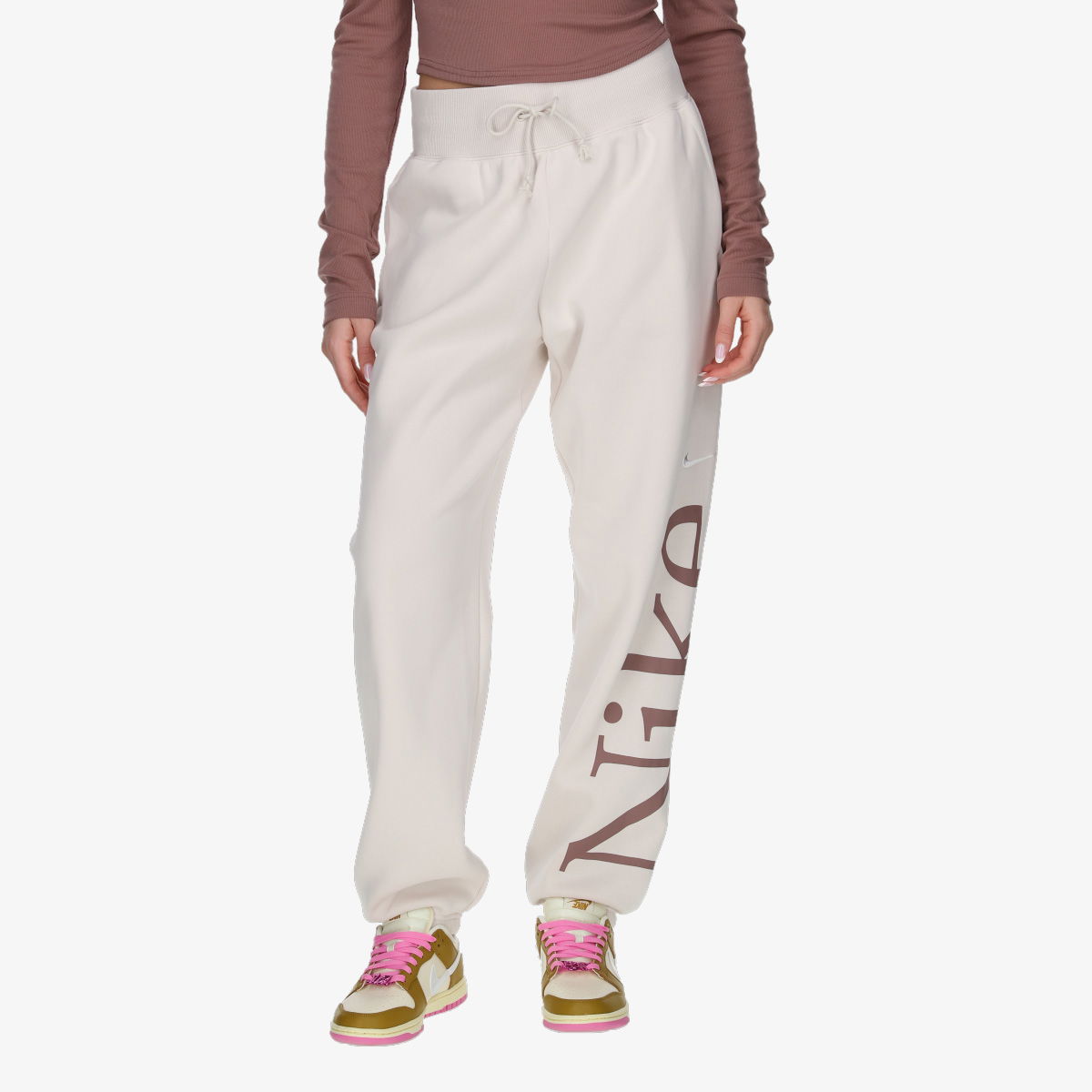 Спортивні штани Nike W NSW PHNX FLC OS LOGO SWTPNT Сірий | FN2552-104, 0