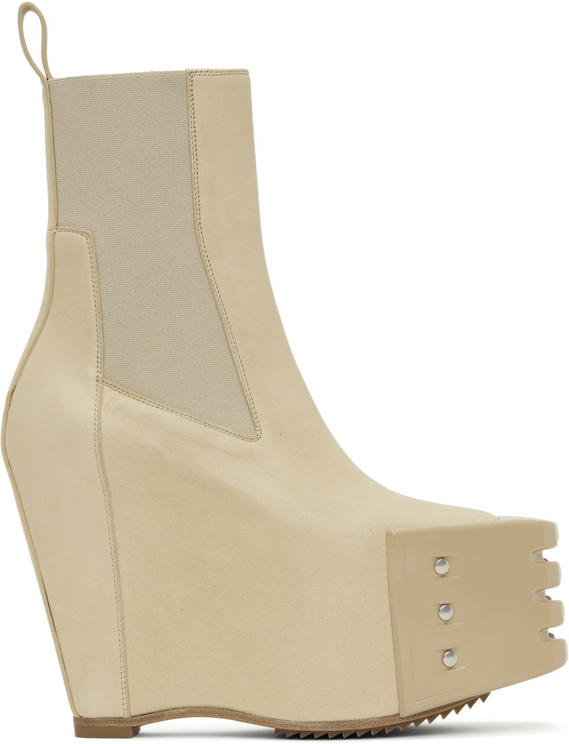 Одяг Rick Owens Rick Owens Hollywood Grilled Wedge Beatle Chelsea Boots бежевий | RP01E7848 LBHGR