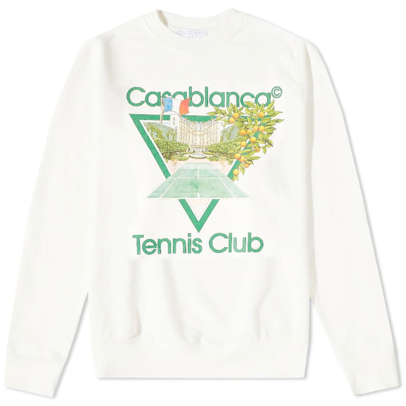 Світшоти Casablanca Tennis Club Graphic Print Crewneck Sweatshirt білий | MF22-JTP-001-06