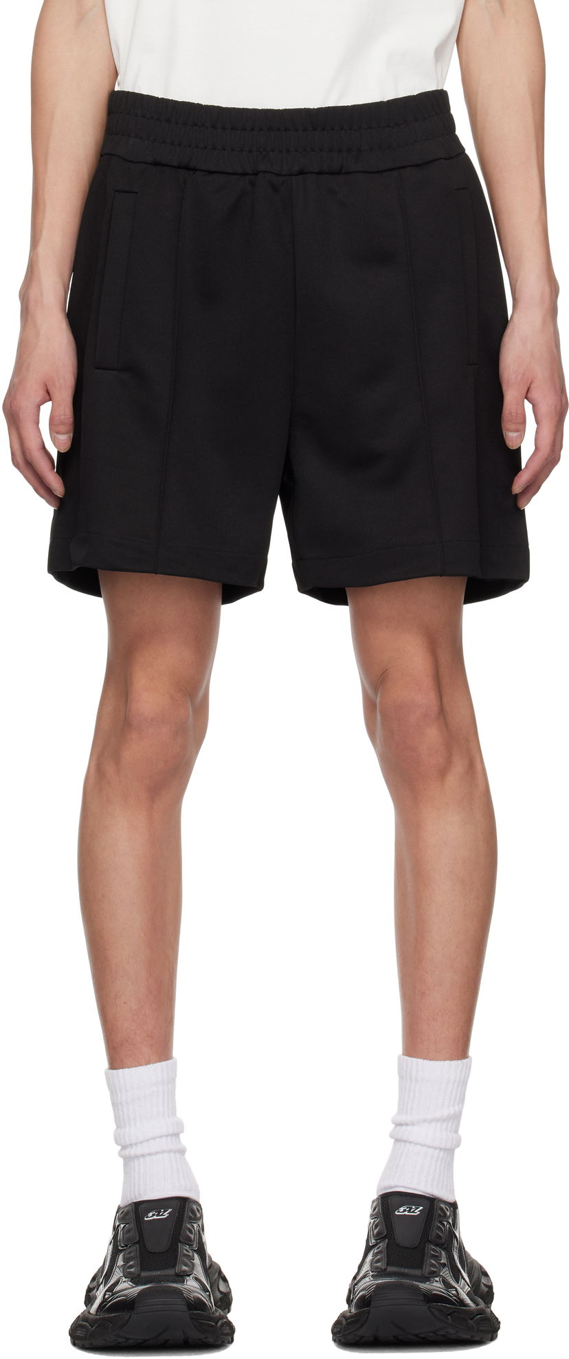 Шорти Palm Angels Palm Angels Track Shorts чорний | PMCL008S25FAB0011003