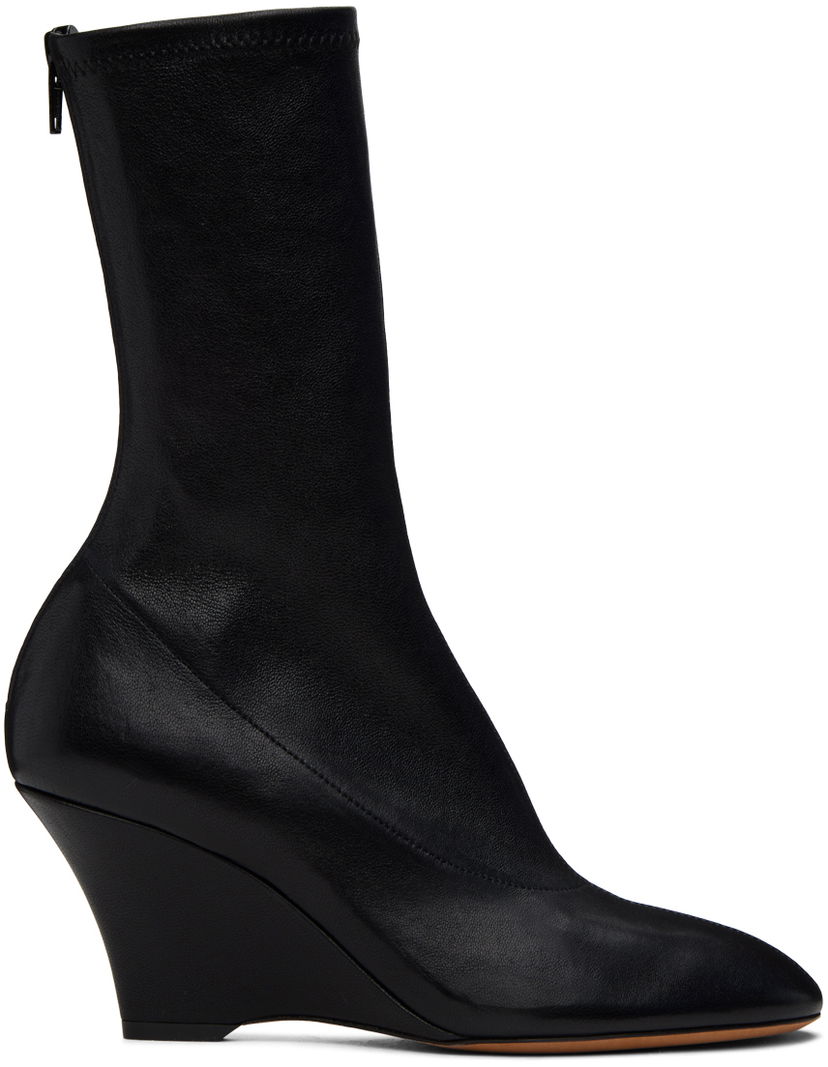 Кросівки та взуття Khaite Khaite Apollo Wedge Ankle Boots чорний | F1083-836