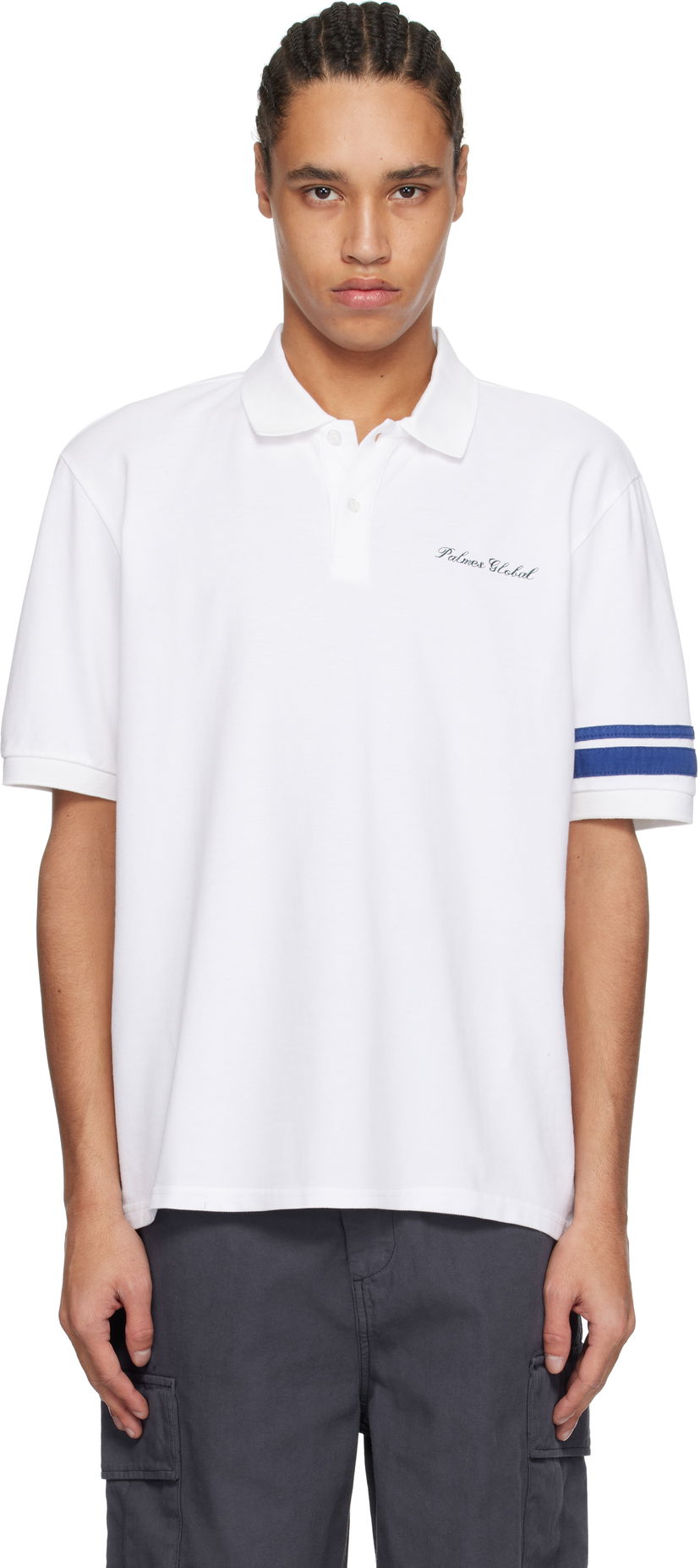 Сорочка поло Palmes Palmes 'Global' Pique Polo білий | P10-0045-001