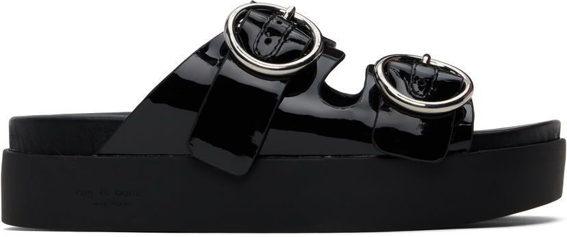 Одяг rag & bone Rag & Bone Geo Platform Sandals чорний | WFF24HF1002PA02
