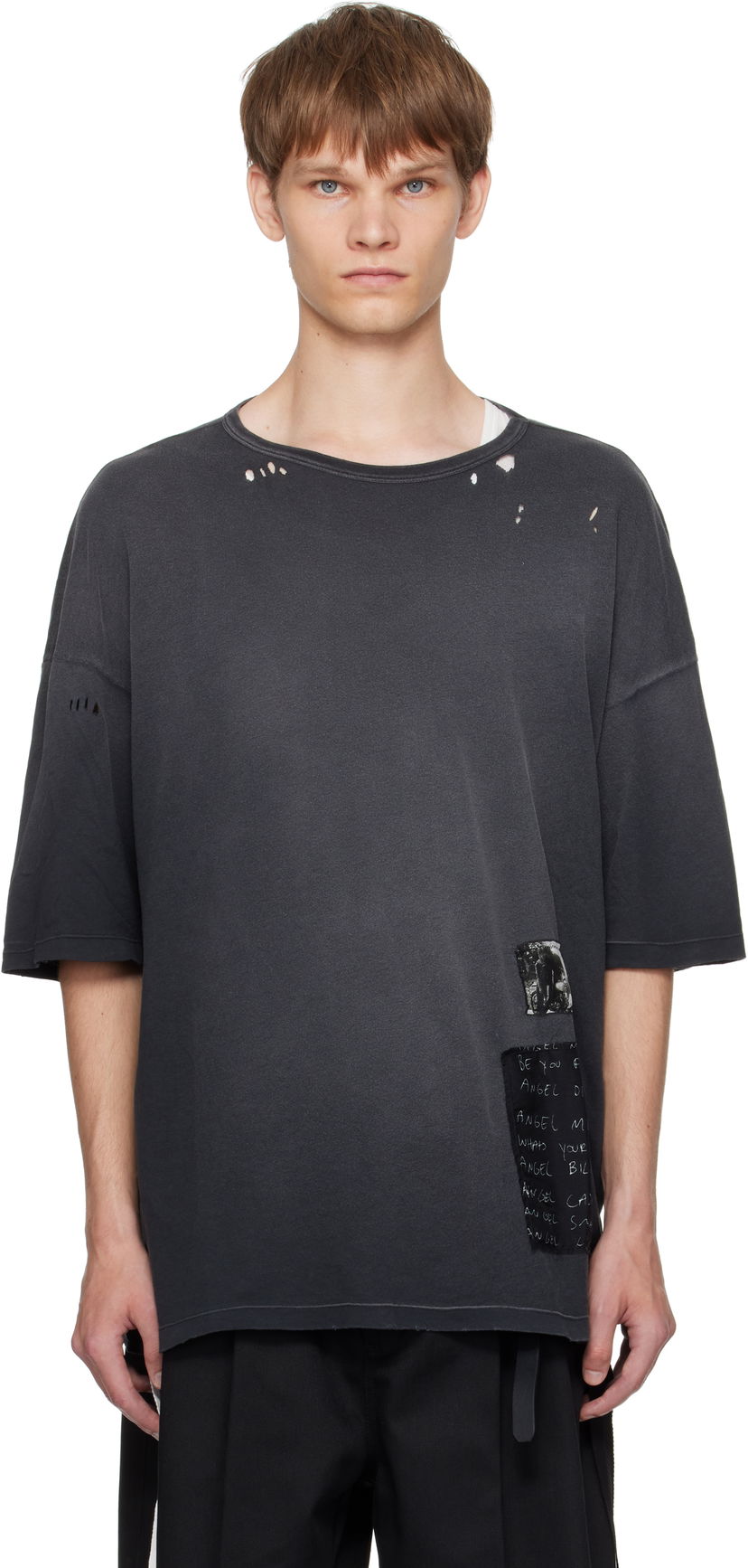 Футболка Ann Demeulemeester Ann Demeulemeester Dieter High-Comfort T-Shirt чорний | B0013222-FA637-098