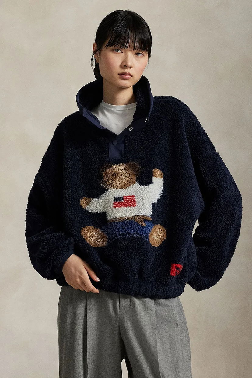 Світшоти Polo by Ralph Lauren Polo Ralph Lauren Fleece Pullover with Bear темно-синій | 211971768