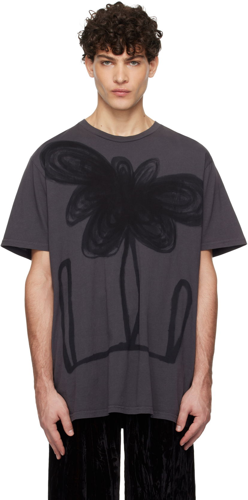 Футболка Collina Strada Collina Strada Painted T-Shirt Сірий | XX3137