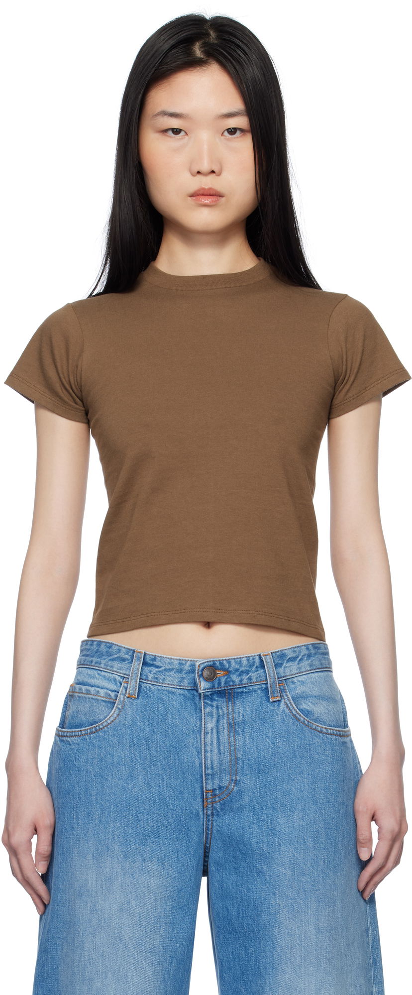 Кроп-топи The Row The Row Tommy T-Shirt Коричневий | 7727-K603