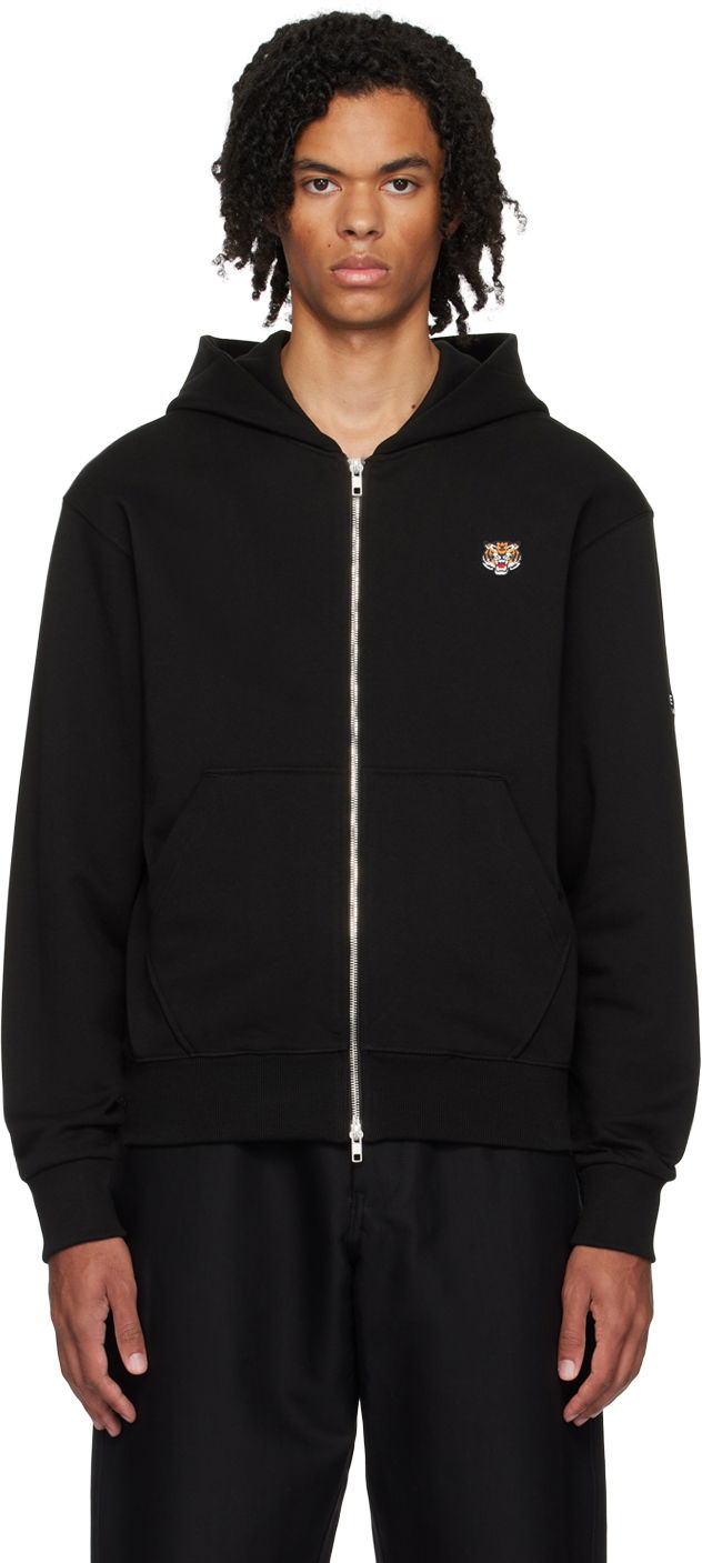 Світшоти KENZO Black Paris Lucky Tiger Hoodie чорний | FE55SW1964MF