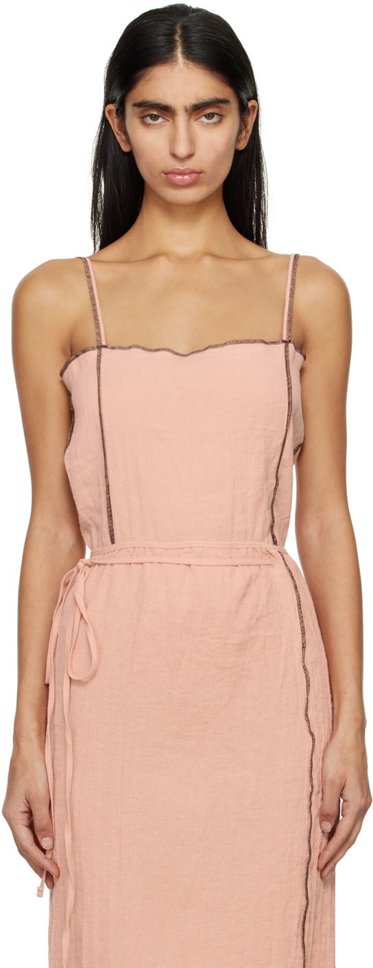 плаття Baserange Baserange Shok Sleeveless Midi Dress Рожевий | TOSKS-LC-SP24