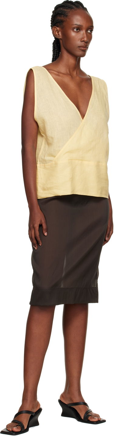Безрукавка Baserange Baserange Garlin Wrap Linen Top Жовтий | TSGA-FL-AU25, 3