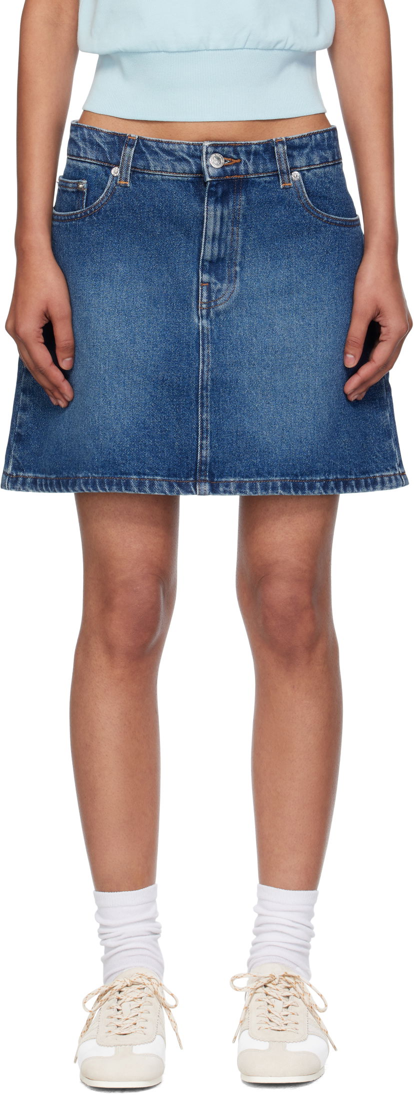 Спідниця A.P.C. A.P.C. Denim Miniskirt Синій | COHJL-F06374