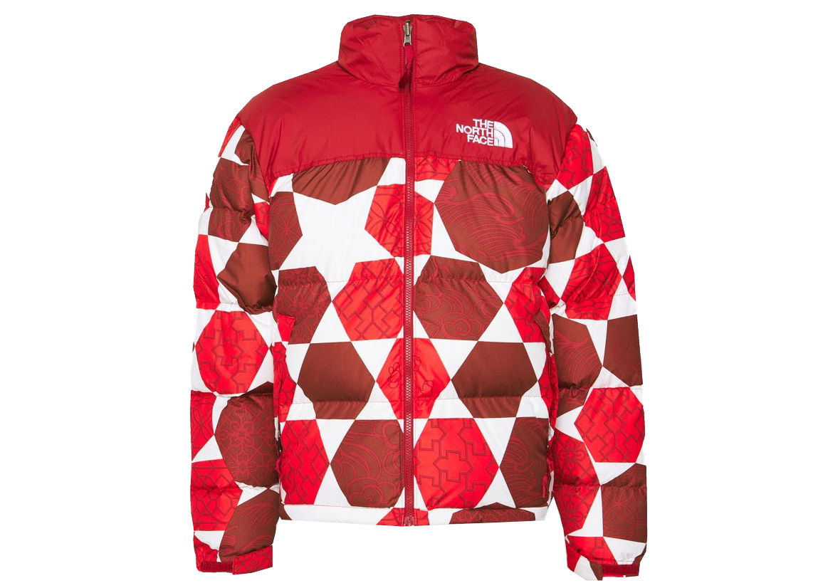Пуховик The North Face 1996 Retro Nuptse IC Geo Print Fiery Red Червоний | NF0A5IX43H2, 0