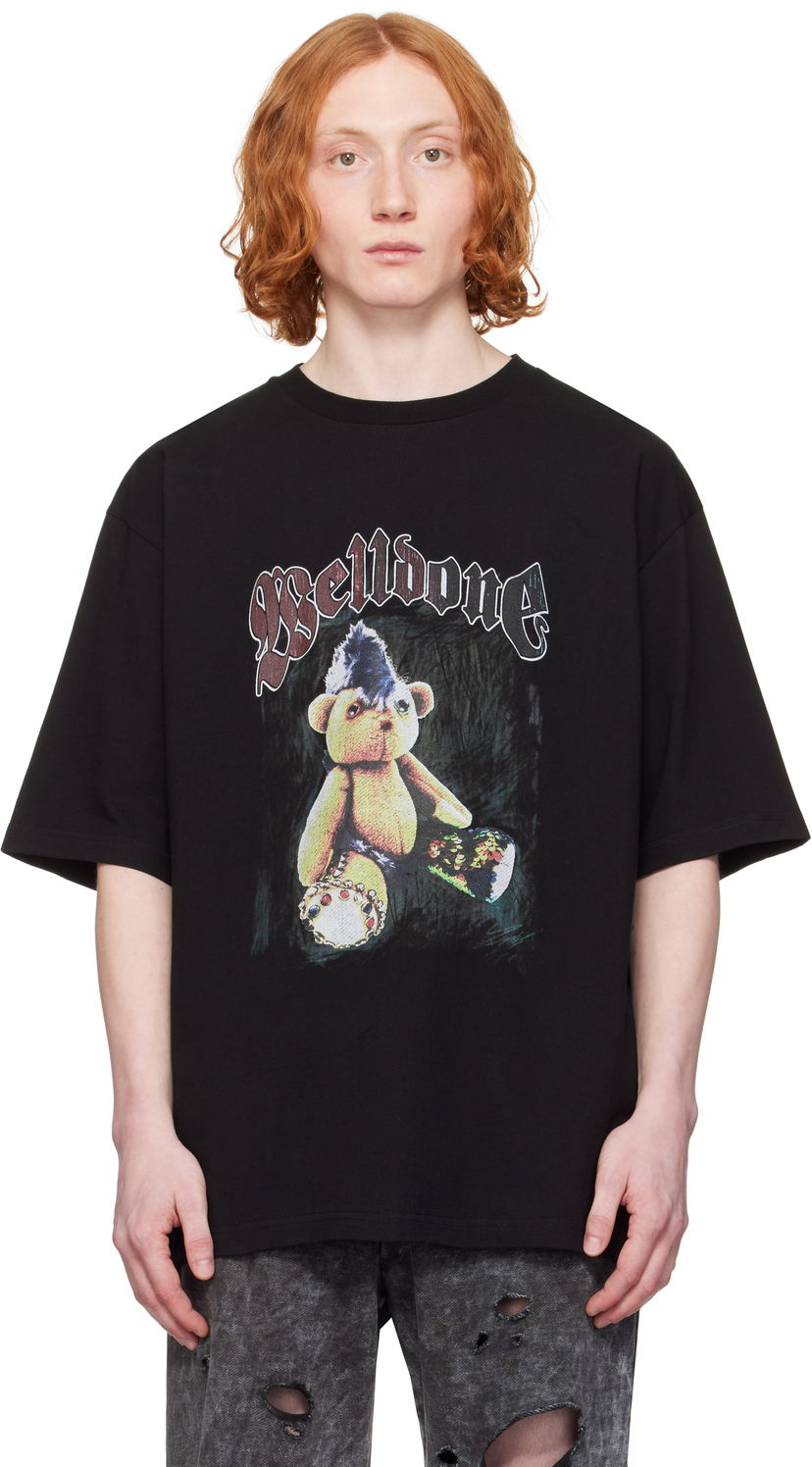 Футболка We11done We11done Punk Teddy Graphic T-Shirt чорний | WD-TT0-25-747-U-BK