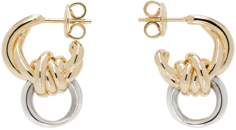 Сережки Bottega Veneta Knot Earrings Металік | 795805 V507D
